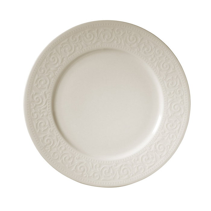 Hermia ACL24Y200 Vajilla de Porcelana Blanca de 24 Piezas para Comedor y Cocina